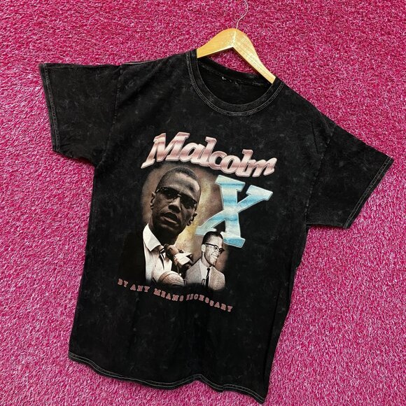 Malcom X By Any Means Necessary American Legend Tee L - Picture 3 of 4